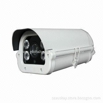 IP Box Cameras with 1/3-inch CMOS, 1 Megapixel, Night Vision and 80 IR Distance, Weatherproof